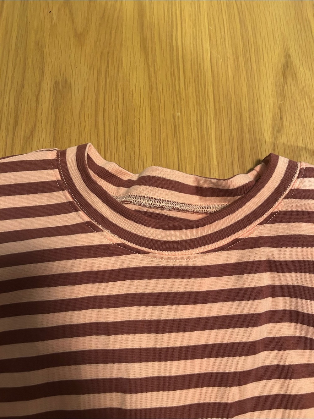 Daily Drills Striped Cotton Long Sleeve - Wine + Dusty Rose Stripe Size M/L - Picture 4 of 9